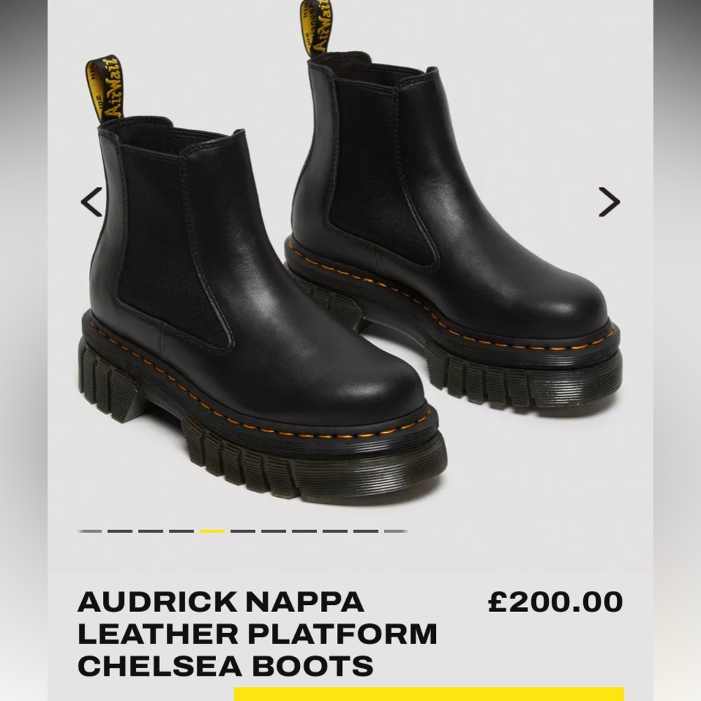 Dr Martins Audra Nappa Platforms size 7